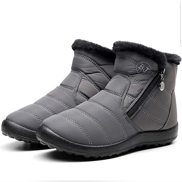 Womens Winter Snow Boots, Faux Fur Ankle Booties - Picture 2 of 4